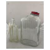 2 Pcs - Vintage Glass Bottles