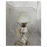 Milk Glass Hobnail Elec Table Lamp