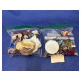 2 Bags - Vintage Toys - Figurines - Knick Knacks