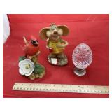 Glass Egg on Stand - Cardinal & Elephant Dï¿½cor