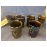 6 - Carnival Glass Tumblers