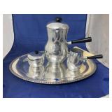 4 Pcs - Aluminum Tray - Creamer - Sugar