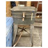 Vintage Galvanized Wash Tub on Stand CFHS Co