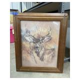 Framed Deer Art 20"x24"