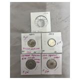 5 - Assorted Coins - Old Age Pension & More