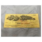 65 Year Old Ornate Bank Check