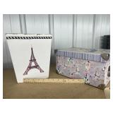 Wooden Storage Box & Small Wood Trash Bin