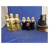 3 Pcs - Catholic Figurines & Music Box