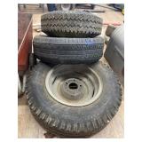 3 - Assorted Tires on Rims P215/75D15 5-Hole