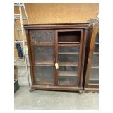 Vintage Wood Cabinet w/Glass Door