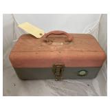 Vintage Tool Box w/Assorted Glass Figurines