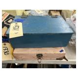 2 - Wood Boxes w/Buttons - Ribbon & More