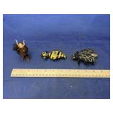 3 Pcs - Vintage Metal Figurines