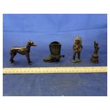 4 Pcs - Vintage Metal Figurines