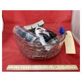 Large Glass Bowl w/Wine Bottle Toppers & More