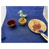 4 Pcs - Duck Vase - 2 Small Ovenserve Bowls