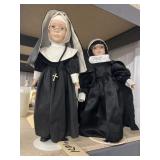 2 - Ceramic Dolls on Stands