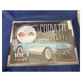 Single Sided Metal Sign 1957 Corvette