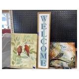 3 Pcs - Welcome Wall Dï¿½cor