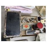 Costume Jewelry - Tin w/Scissors - Stamp Pad