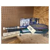 3 Boxes - Collector VHS Movies & 4 Raquets