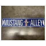 Metal Single Sided Sign 5x24 Mustang Alley