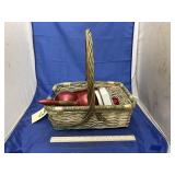 Wicker Basket w/Morroccos & Home Dï¿½cor