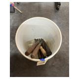 Plastic Bucket w/Chisels