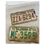 2 - Vintage License Plates