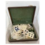 Wood Flatware Box w/Buttons