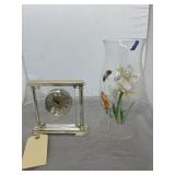 Mantle Clock & Hurricane Shade