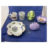 Easter Egg Covered Dish - Flower Bowl - Tray