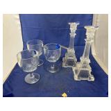 5 Pcs - Eiffel Tower Candle Holders & Stemware