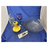 4 Pcs - Glassware - Stemware - Vases