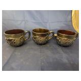 3 - Carnival Glass Cups