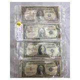 Rare Date 4 - Silver Certificate 1935 $1 Bills
