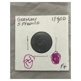 1940 D Nazi Coin