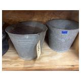 2 - Galvanized Metal Buckets