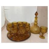 Amber Glassware - Stemware & Decanter