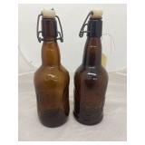 2 - Grolsch Bottles w/Stoppers