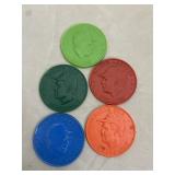Vintage Plastic Play Coins - Richie Ashberg