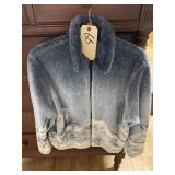 Ladies Zippered Fleece Sweater Sz L