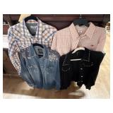 4 Pcs - Ladies Button Front Shirts Sz L-XL