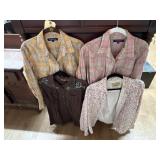 4 Pcs - Ladies Button Front Shirts Sz L-XL
