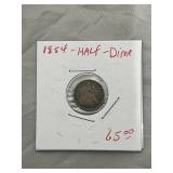 1854 US Half Dime - Excellent