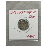 1855 US Seated Liberty Dime
