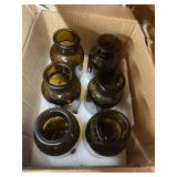 6 - Amber Bottles w/Inspirational Quotes NIB