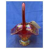 Carnival Glass Bridal Basket