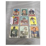 9 - Assorted Football Cards 60-70 yr old