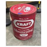 Large Kraft Shortening 110lbs  Tin w/Lid
